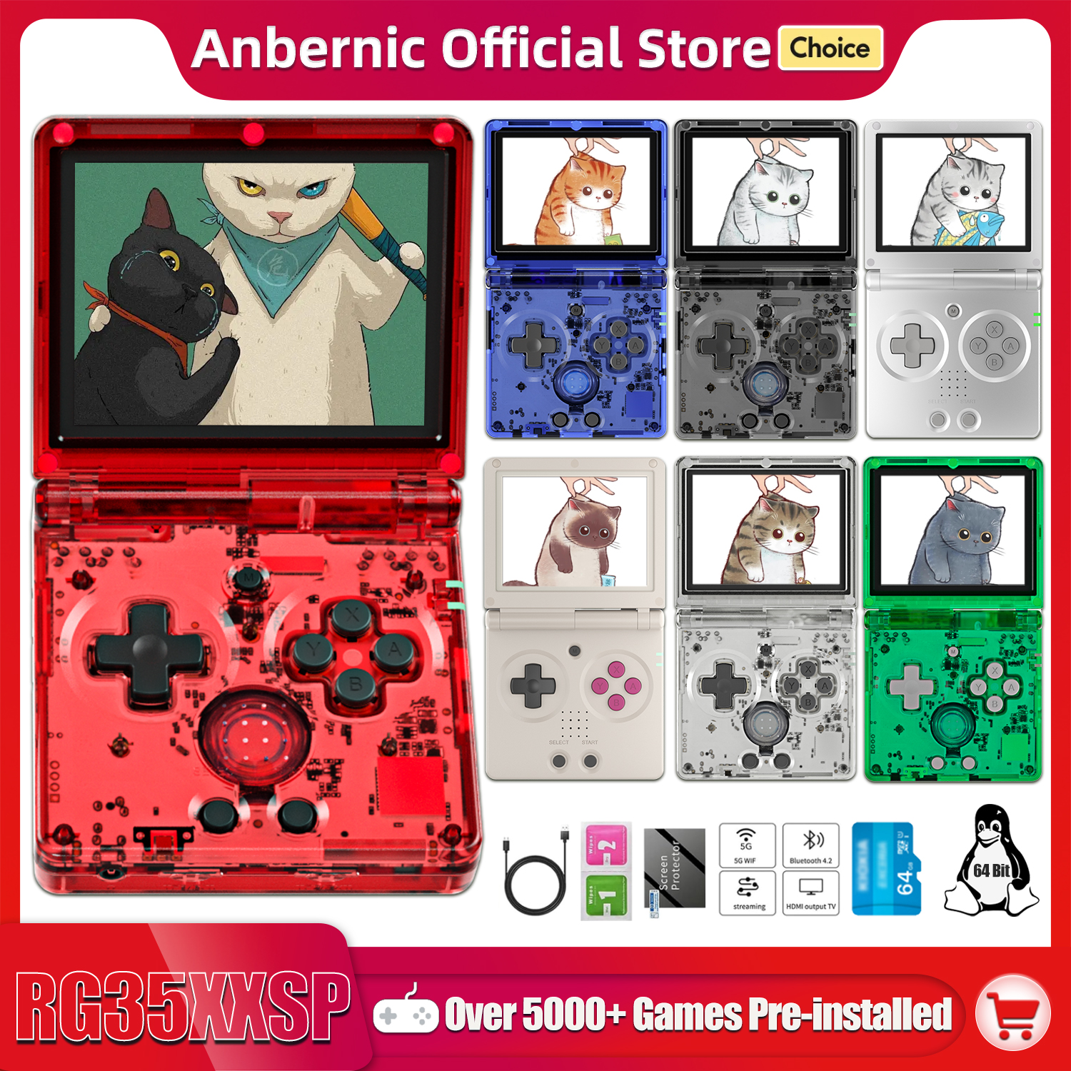 Gaming Console Years - Anbernic NEW RG35XXSP Flip Handheld Game