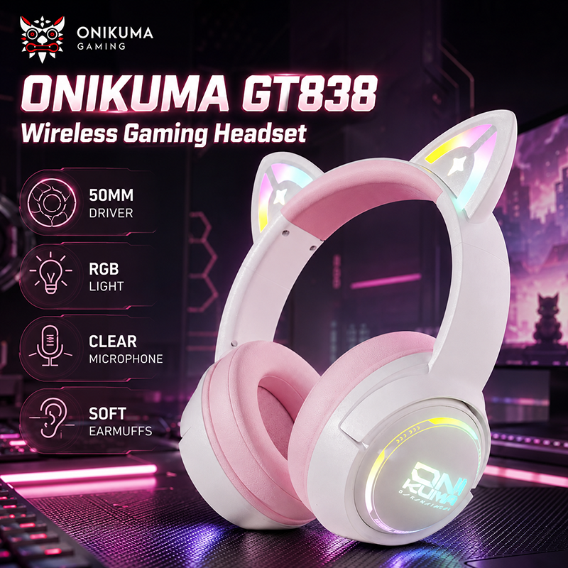 Gaming Console Design - ONIKUMA GT838 Gaming Headphone Cat Ear