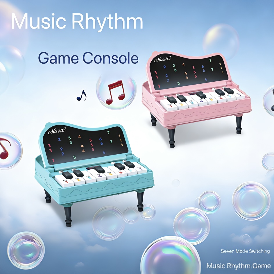 Gaming Console Table - A handheld mini desktop piano with