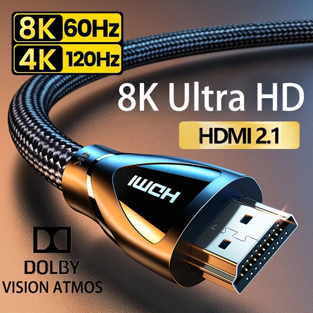 HDMI-Compatible 2.1 Cable Ultr - Hdmi Cable 2.1 评论和价格