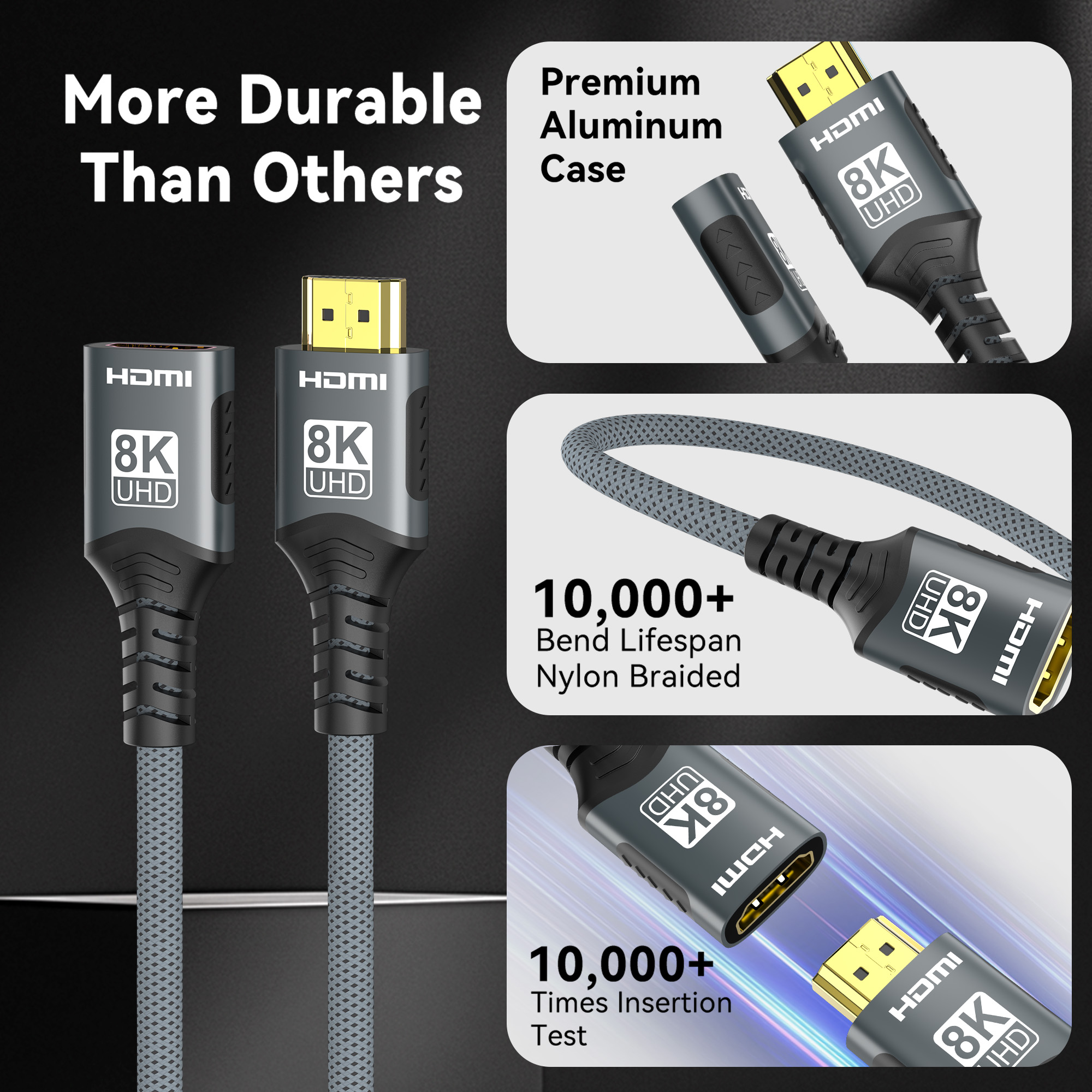 HDMI 2.1 Extension cable 8K HD - Hdmi Cable 2.1 评论和价格