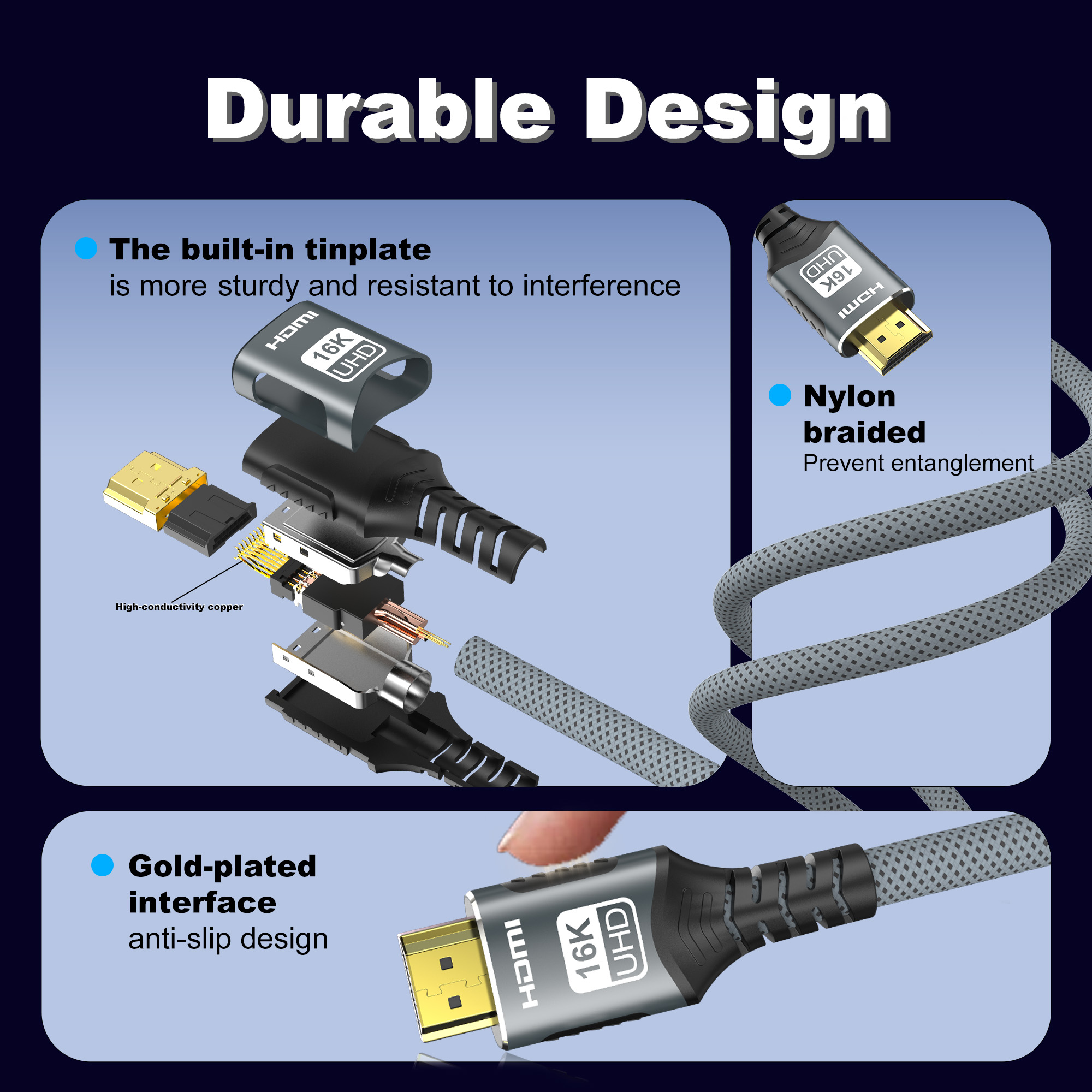 16K HDMI 2.2 Cable 96Gbps High - Hdmi Cable 2.1 评论和价格