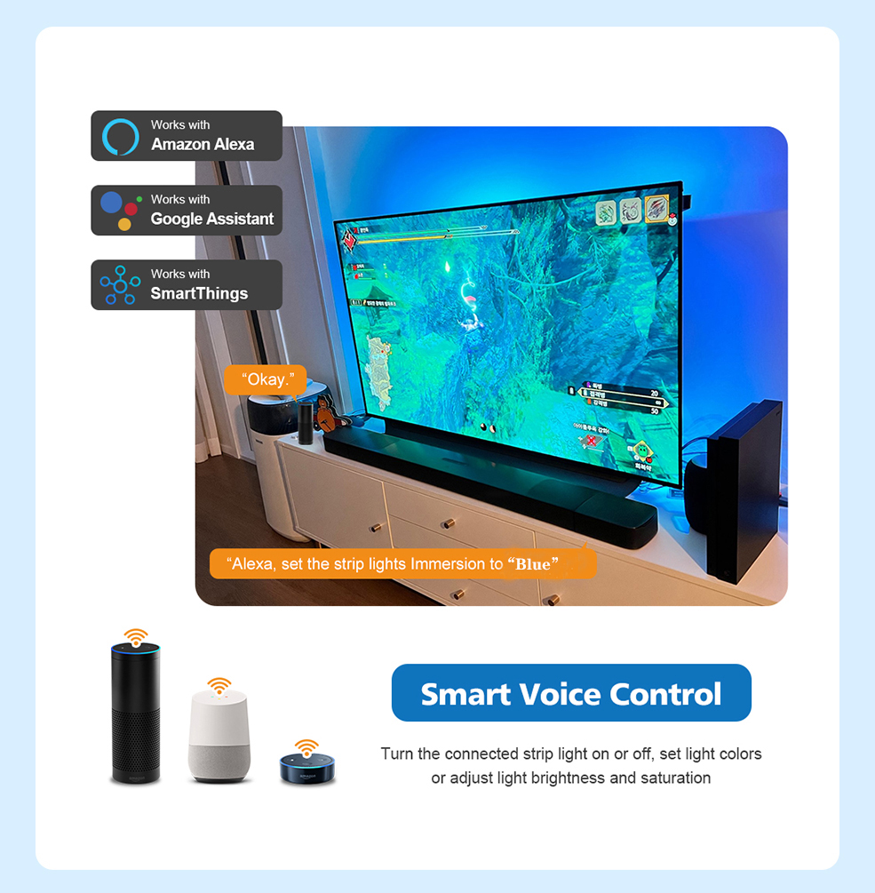 Smart Ambient TV Led Backlight - Hdmi Cable 2.1 评论和价格