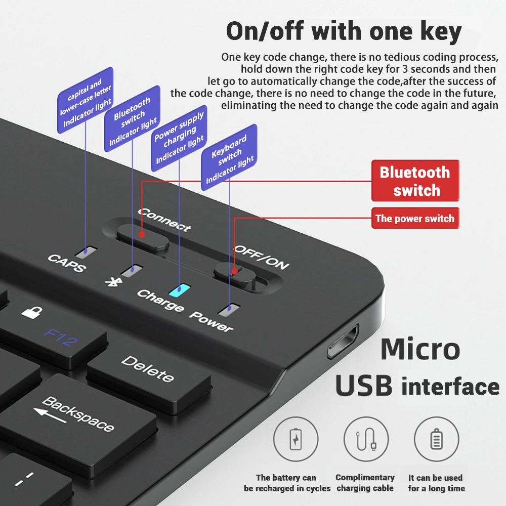 Mini Keyboard Wireless Bluetoo - Gaming Console Ipad 评论和价格