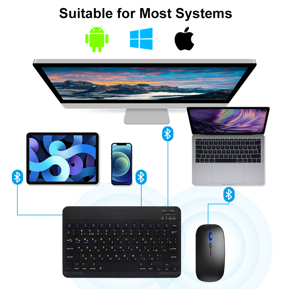 Bluetooth Keyboard and Mouse F - Gaming Console Ipad 评论和价格