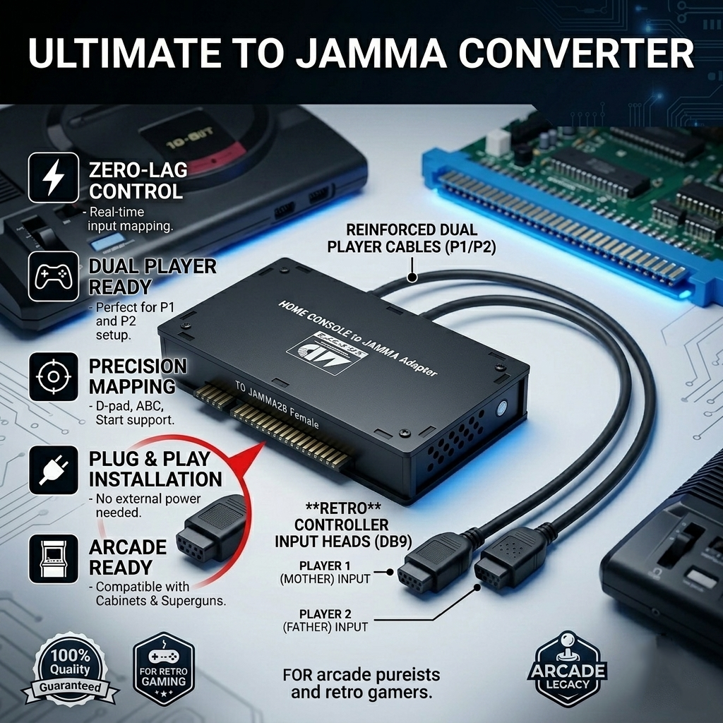 Mega Drive Genesis MD to JAMMA - Gaming Console Years 评论和价格