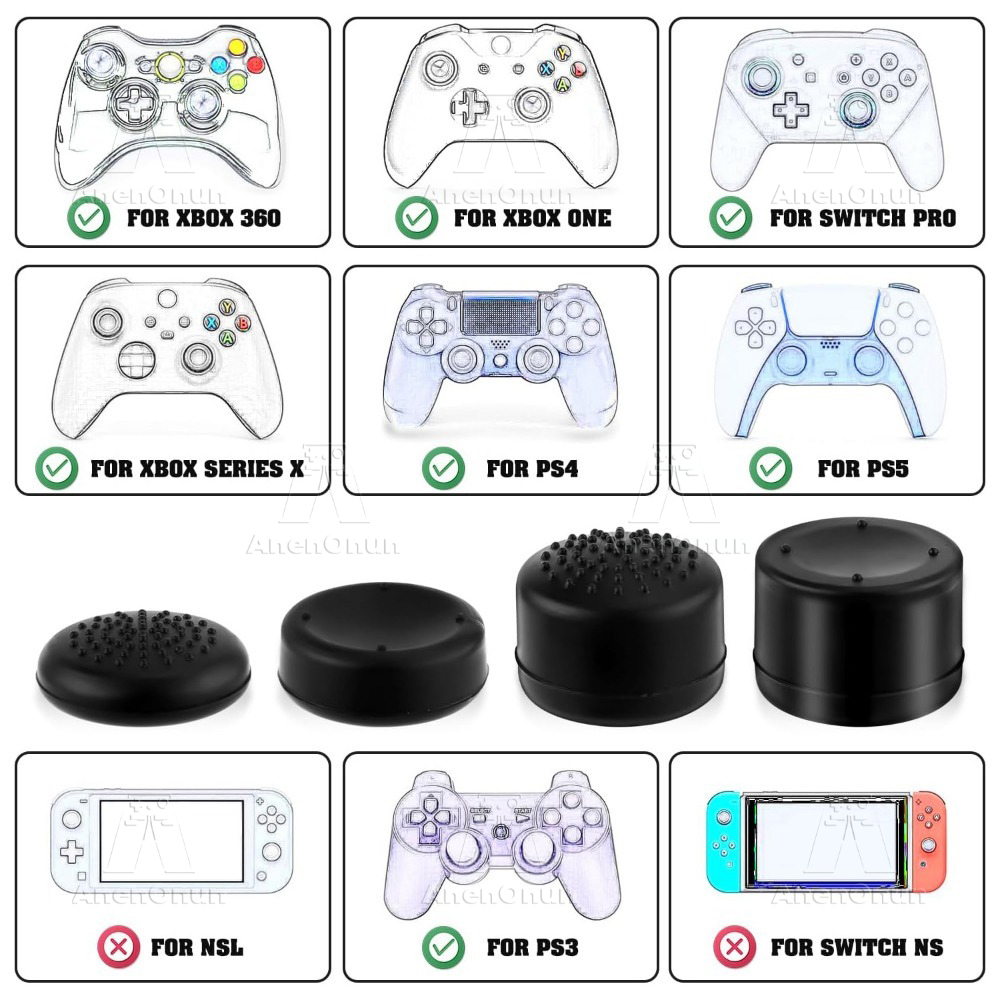 8PCS Thumb Grip Caps Controlle - Gaming Console Tv Stick 评论和价格
