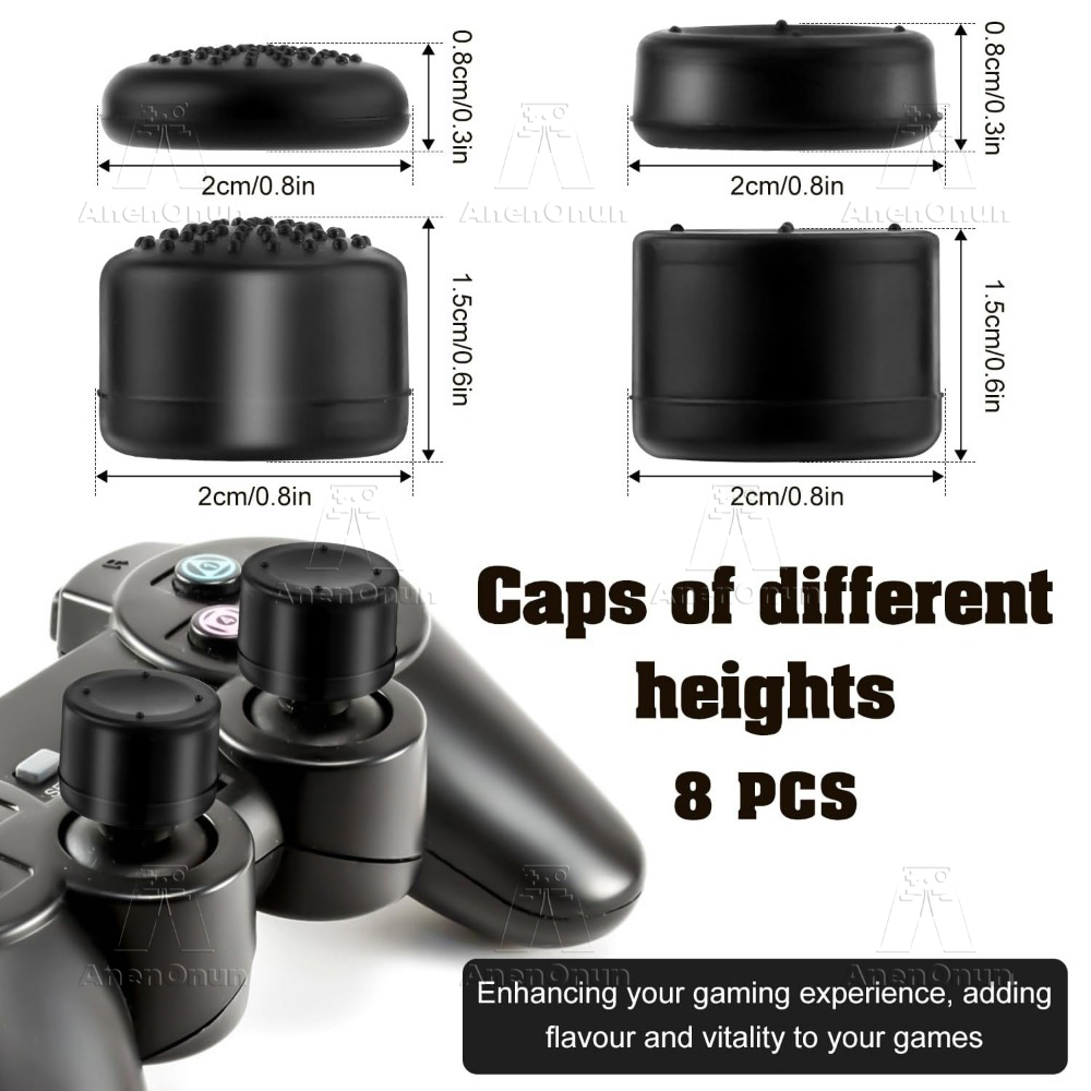8PCS Thumb Grip Caps Controlle - Gaming Console Tv Stick 评论和价格