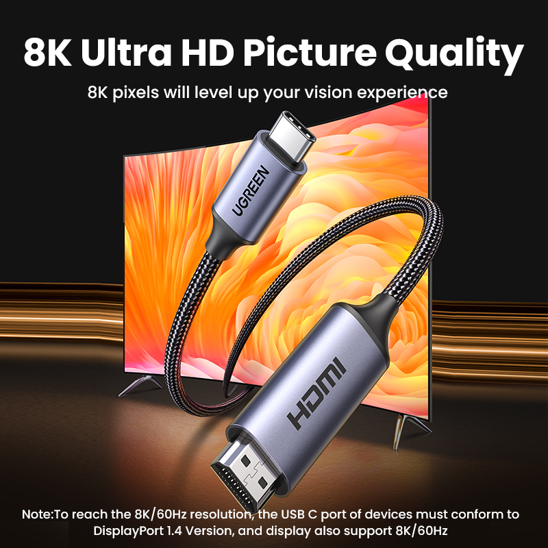 UGREEN USB C to  4K 8K HDMI-co - Hdmi Cable 2.1 评论和价格