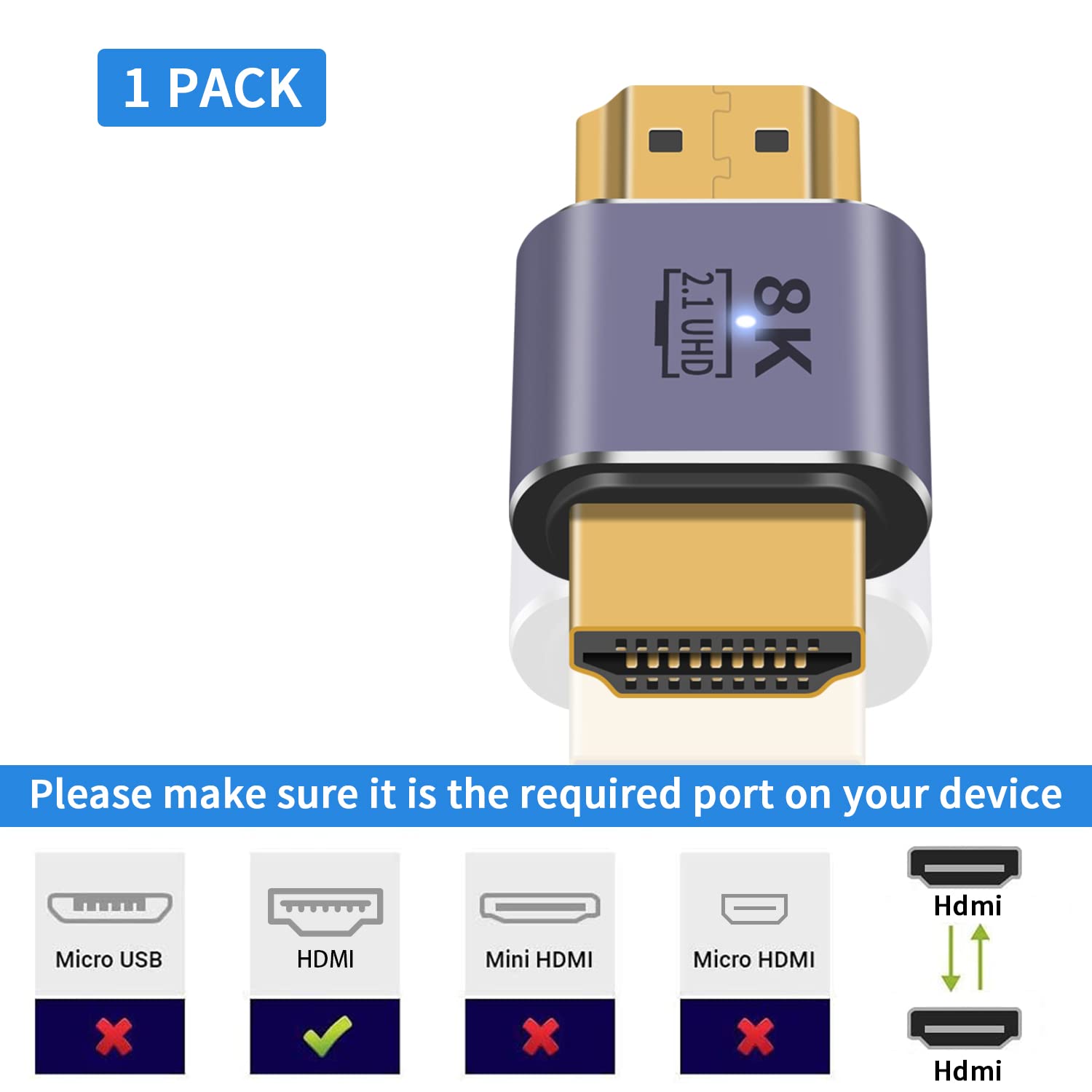 HDMI Male to Male Adapter 8K,H - Hdmi Cable 2.1 评论和价格