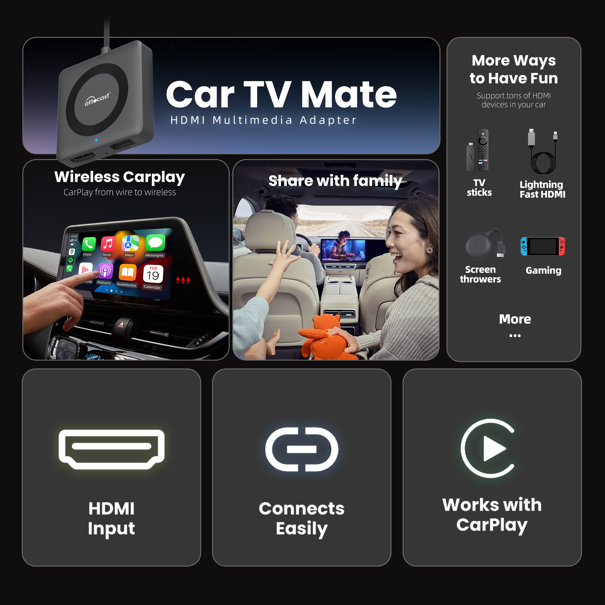 Wireless CarPlay Adapter OTTOC - Gaming Console And 评论和价格