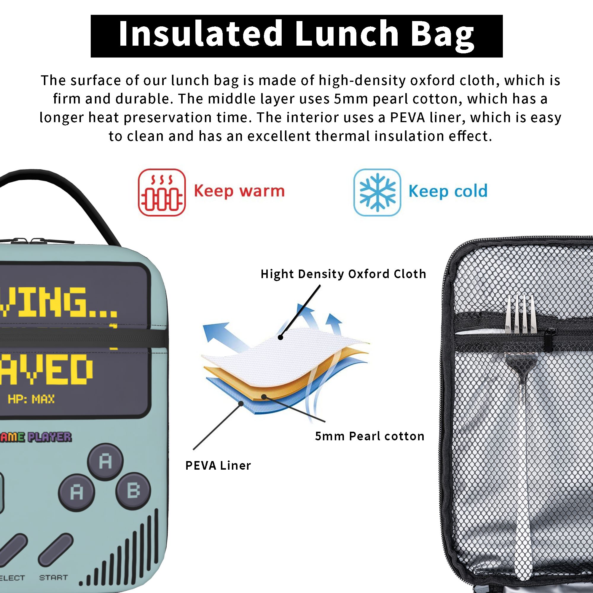 Retro Video Game Lunch Bag for - Gaming Console Design 评论和价格